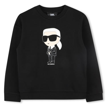 KARL LAGERFELD Sudadera para niño negra unisex